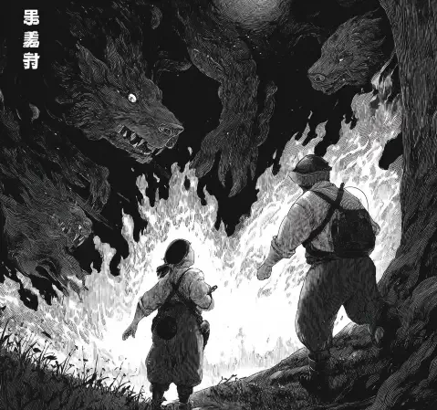 读者在书架前翻阅漫画目录的阅读场景